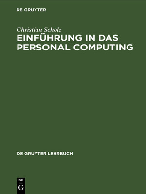 cover image of Einführung in das Personal Computing